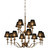Stanford 12 Light Bronze Chandelier - Black