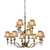 Stanford 12 Light Bronze Chandelier - Shimmer Grey