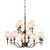 Stanford 12 Light Bronze Chandelier - White