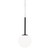 Kule White Blown Glass Black LED Pendant-3