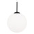Kule White Blown Glass Black LED Pendant
