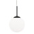 Kule White Blown Glass Black LED Pendant-1