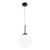 Kule White Blown Glass Black LED Pendant