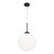 Kule White Blown Glass Black LED Pendant