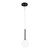 Kule White Blown Glass Black LED Pendant