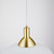 Orbireal Brass Oblate Glass Pendant Light-3