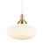 Orbireal Brass Oblate Glass Pendant Light