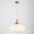 Orbireal Brass Oblate Glass Pendant Light-1