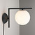 Orionis Black Milky White Blown Glass Wall Light-1