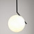 Solara Black Minimalist LED Glass Pendant Light-1