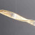 Athena Linear Organic Curved Gold Crystal Glass Pendant Chandelier-1