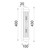 Avion White Clear Rod Glass Up and Down Wall Light-1