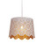 Ipil White Tapered Laser Cut Pendant - Scalloped Flower