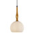 Toluca Ribbed Frosted Glass Brass Pendant Light-1