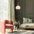 Toluca Ribbed Frosted Glass Brass Pendant Light-2