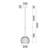 Toluca Ribbed Frosted Glass Brass Pendant Light-6