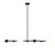 Pandora 7 Light Opal Glass Black Pendant Light