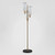 Sarah 3 Light Antique Brass Tapered Glass Floor Lamp-3