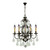 Louis 15th Classic 5 Light Beige Candle Chandelier - Bronze