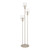 Bamenda 3 Light Satin Grey Ribbed Glass Floor Lamp