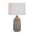 Eugene Striped Earthy Brown Ceramic Table Lamp