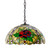 Red Camellia Wide Dome Tiffany Pendant Light-1