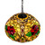 Red Camellia Wide Dome Tiffany Pendant Light-4