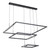 Melzo Three Tiered Black 3CCT LED Square Chandelier-1