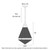Shilin Matt Nickel Diamond Glass Pendant Light-4