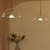 Dome Air Clear Glass Old Brass Pendant Light-3