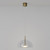 Dome Air Clear Glass Old Brass Pendant Light-6