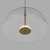 Dome Air Clear Glass Old Brass Pendant Light-9