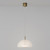 Dome Air Frosted Glass Old Brass Pendant Light-1