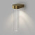 Edge Clear Ribbed Glass Old Brass Wall Light-1