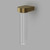 Edge Clear Ribbed Glass Old Brass Wall Light-2