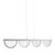 Raleigh Linear Chrome RGB LED Statement Pendant with Remote