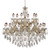 Zurich 18 Light Gold Crystal Drops Chandelier