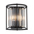 Amelia 2 Light Clear Crystal Prism Black Wall Light-1