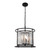 Amelia 3 Light Clear Crystal Prism Black Drum Pendant-1