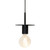 Inka Black Bare Bulb Hatter Pendant Light