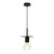 Inka Black Bare Bulb Hatter Pendant Light-1