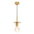 Inka Gold Bare Bulb Hatter Pendant Light-1