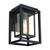 Luton Matt Black Clear Glass Outdoor Wall Light