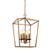 Perigan 4 Light Gold Lantern Pendant Light
