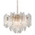 Riviera 10 Light Clear Ice Glass Gold Pendant Light