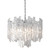 Riviera 5 Light Clear Ice Glass Chrome Pendant Light