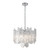 Riviera 5 Light Clear Ice Glass Chrome Pendant Light-1