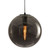 Round Ball Smokey Glass Nordic Pendant Light - Black Main