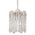 Riviera Clear Ice Glass Gold Pendant Light