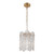 Riviera Clear Ice Glass Gold Pendant Light-1